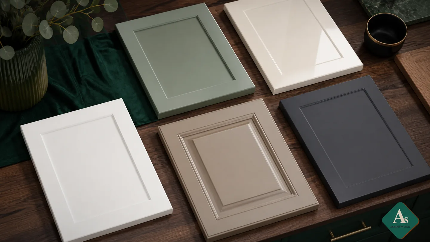 نمونه تصویری درب کابینت پلی اورتان از آسکو چوب