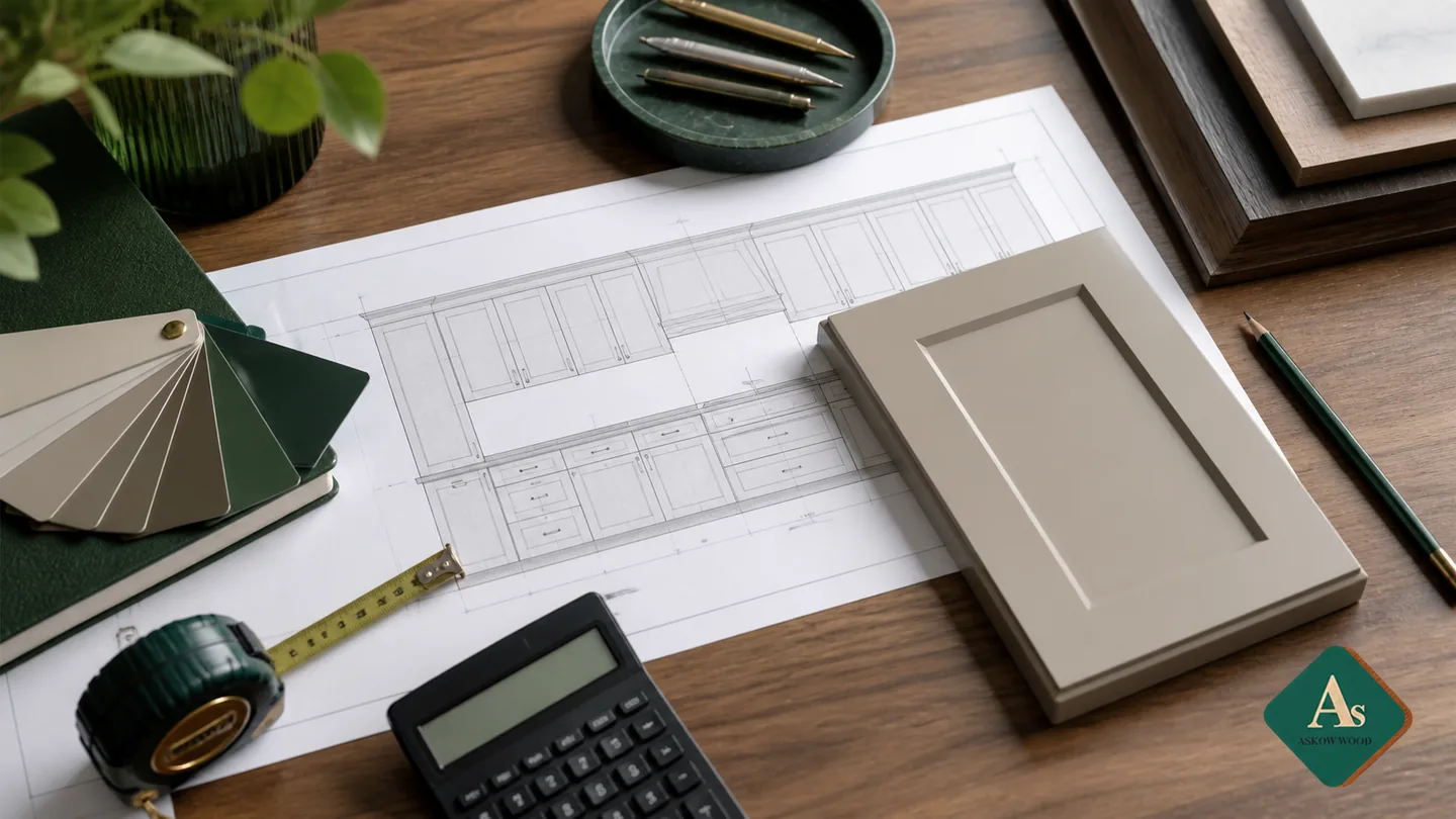 نمونه تصویری قیمت درب کابینت پلی اورتان از آسکو چوب